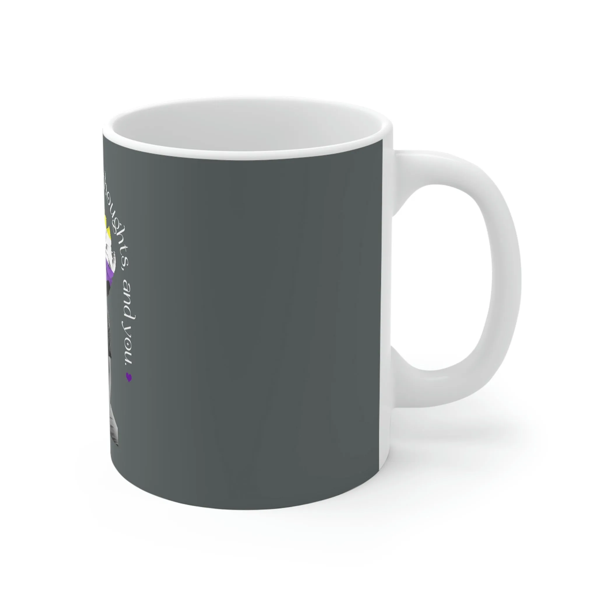 11oz Dark Grey Mug - V For Vodka