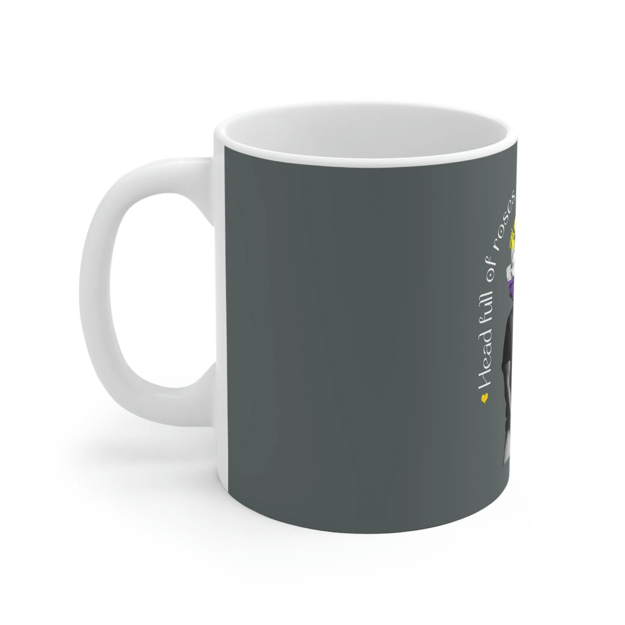 11oz Dark Grey Mug - V For Vodka