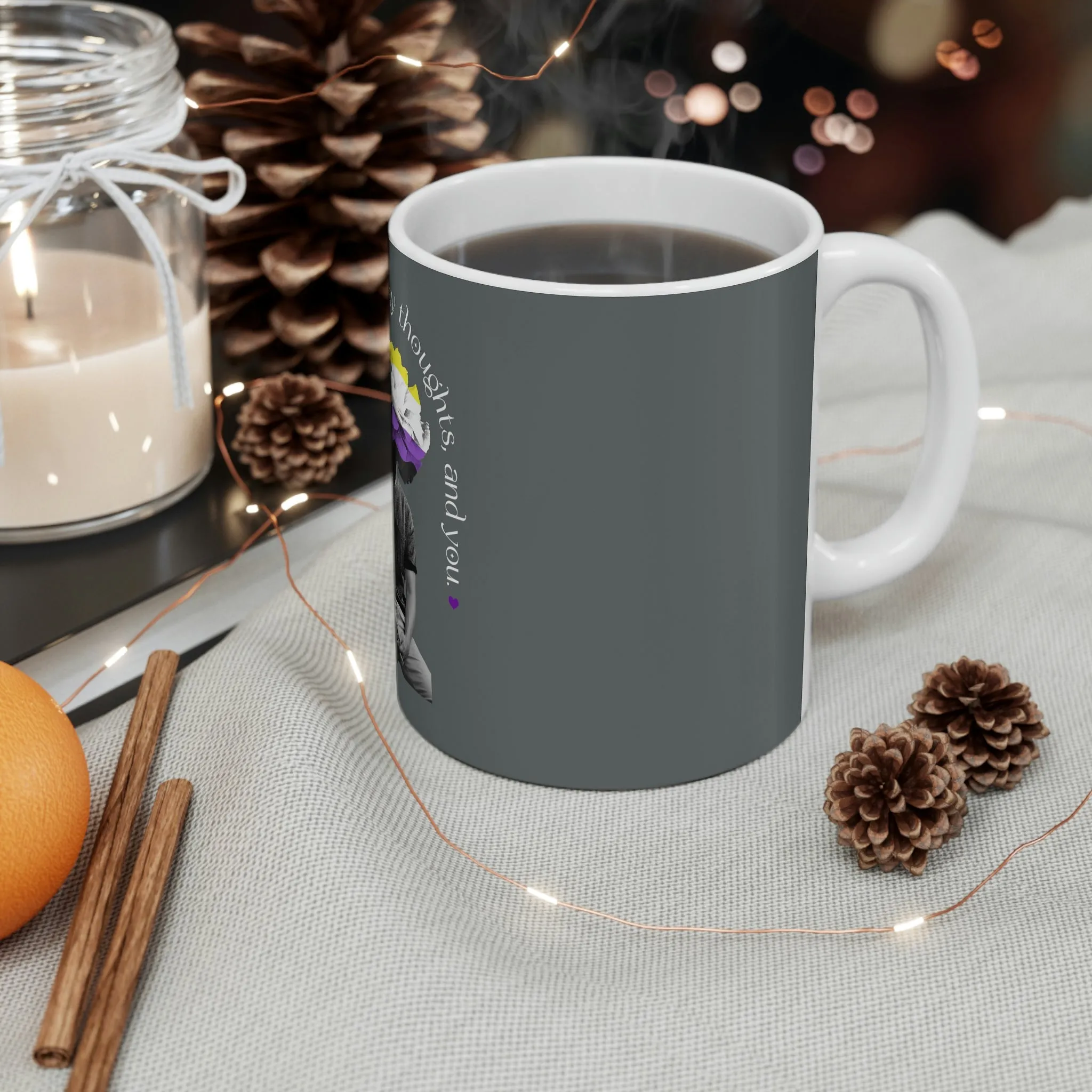 11oz Dark Grey Mug - V For Vodka