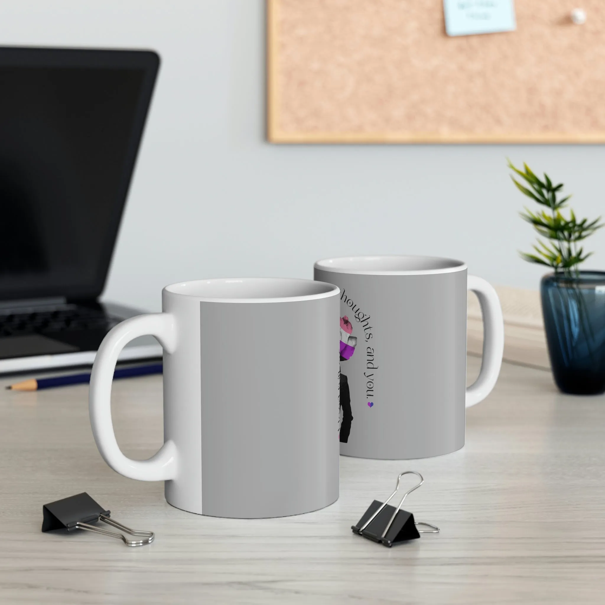 11oz Grey Mug - Head Full Of Roses