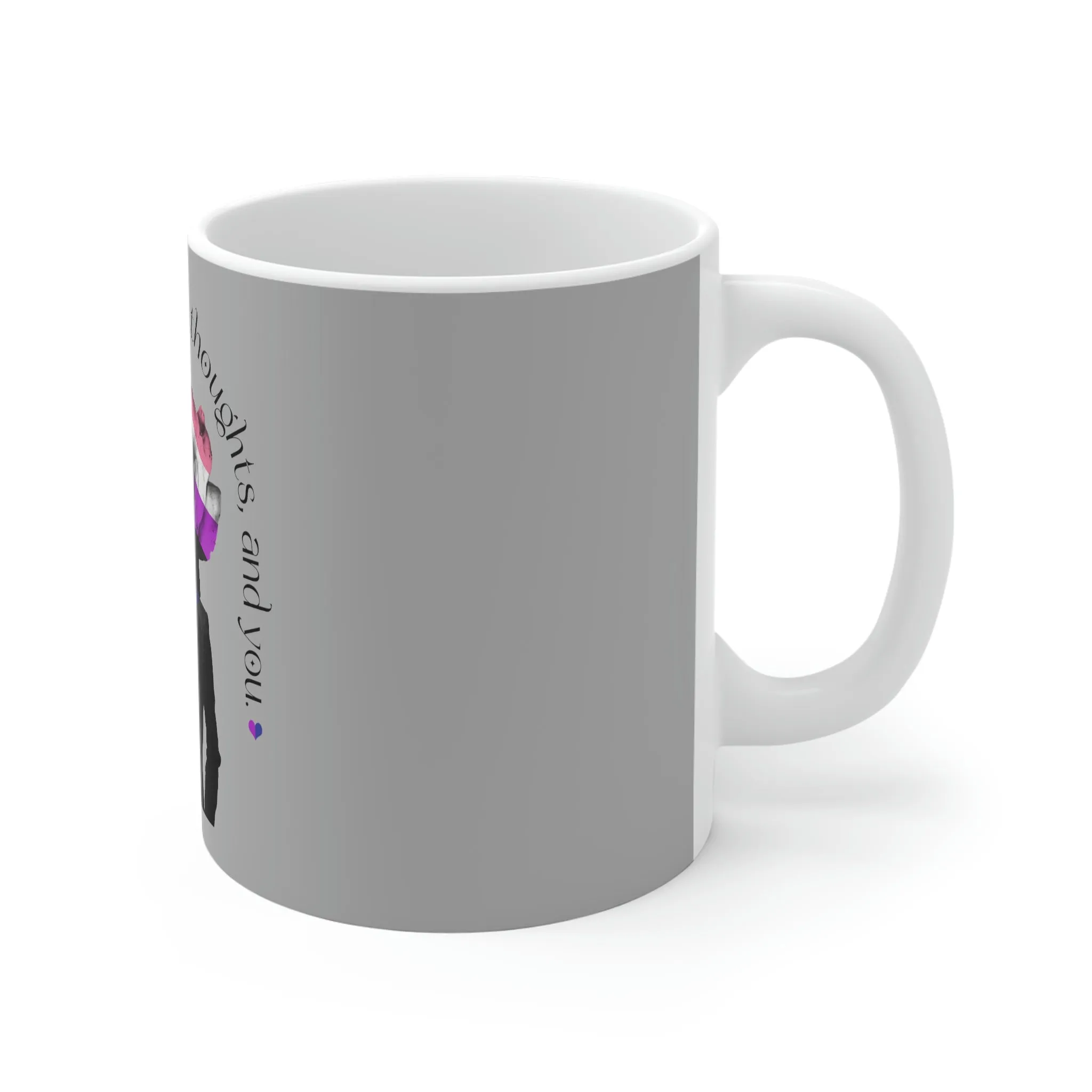 11oz Grey Mug - Head Full Of Roses