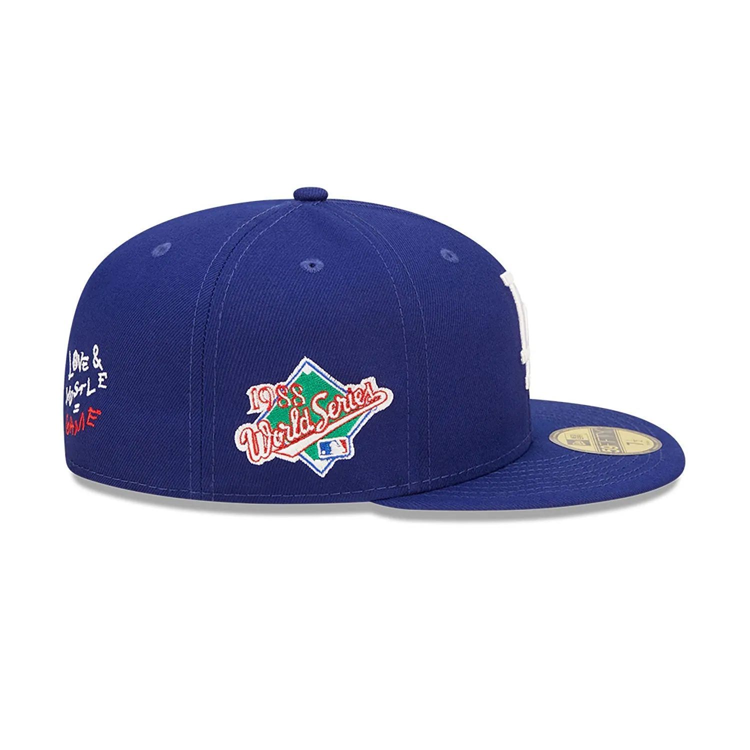 [60243669] Los Angeles Dodgers 88 WS "Team Heart" Blue 59FIFTY Men's Fitted Hat