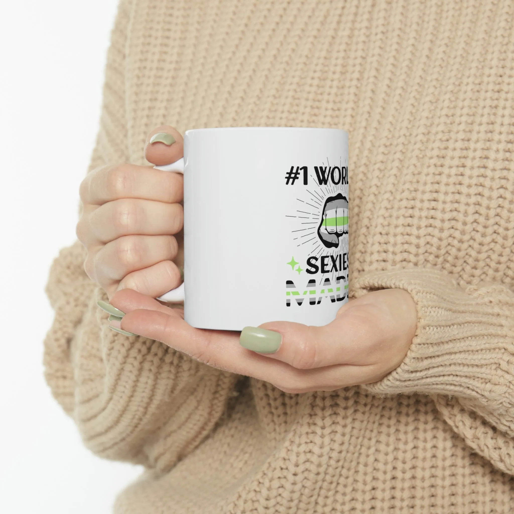 Agender Flag Ceramic Mug  - #1 World's Sexiest Maddy