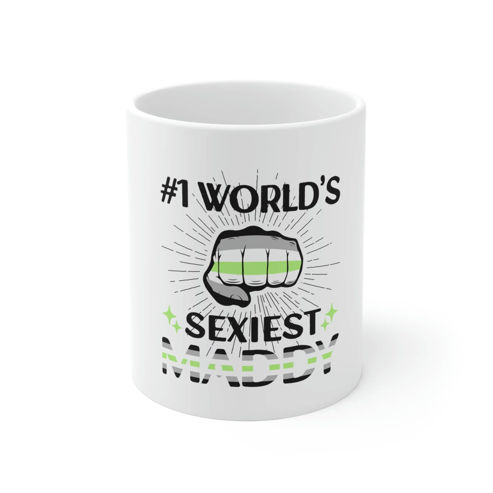 Agender Flag Ceramic Mug  - #1 World's Sexiest Maddy