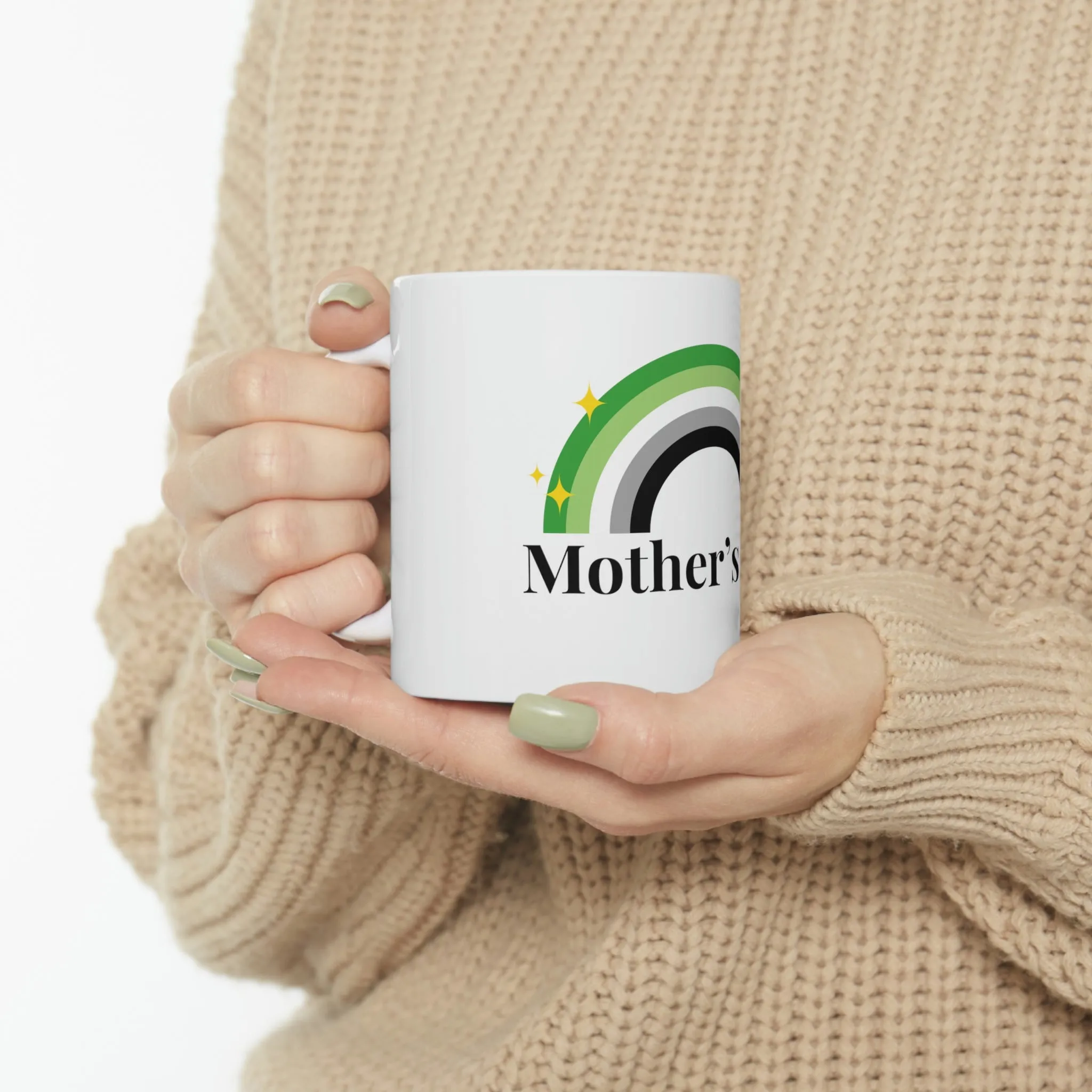 Aromantic Flag Ceramic Mug  - Mother's Day