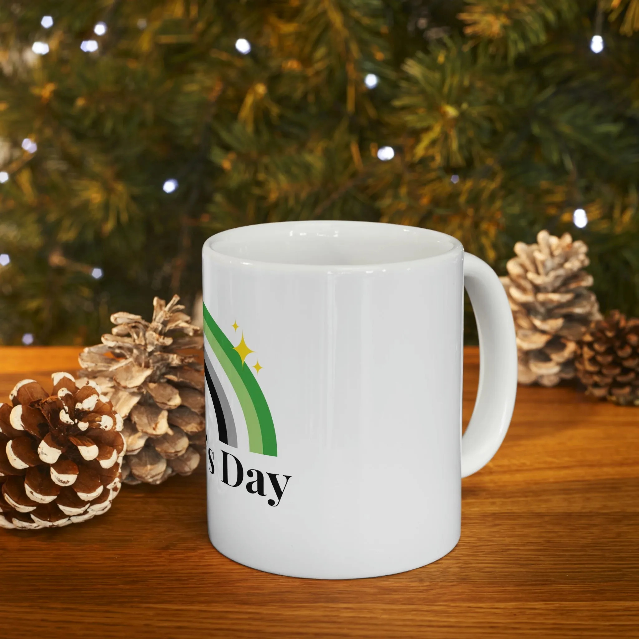 Aromantic Flag Ceramic Mug  - Mother's Day