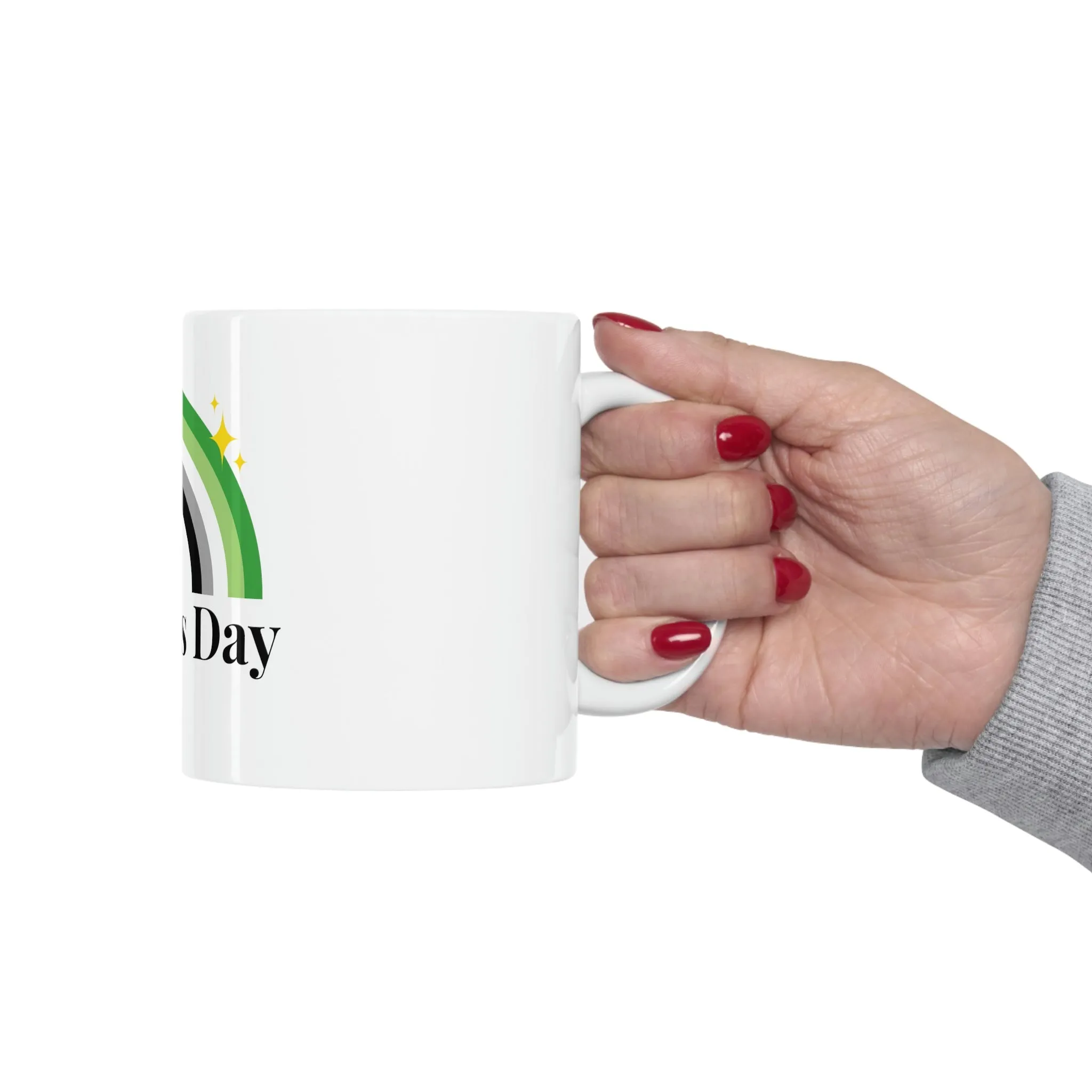 Aromantic Flag Ceramic Mug  - Mother's Day