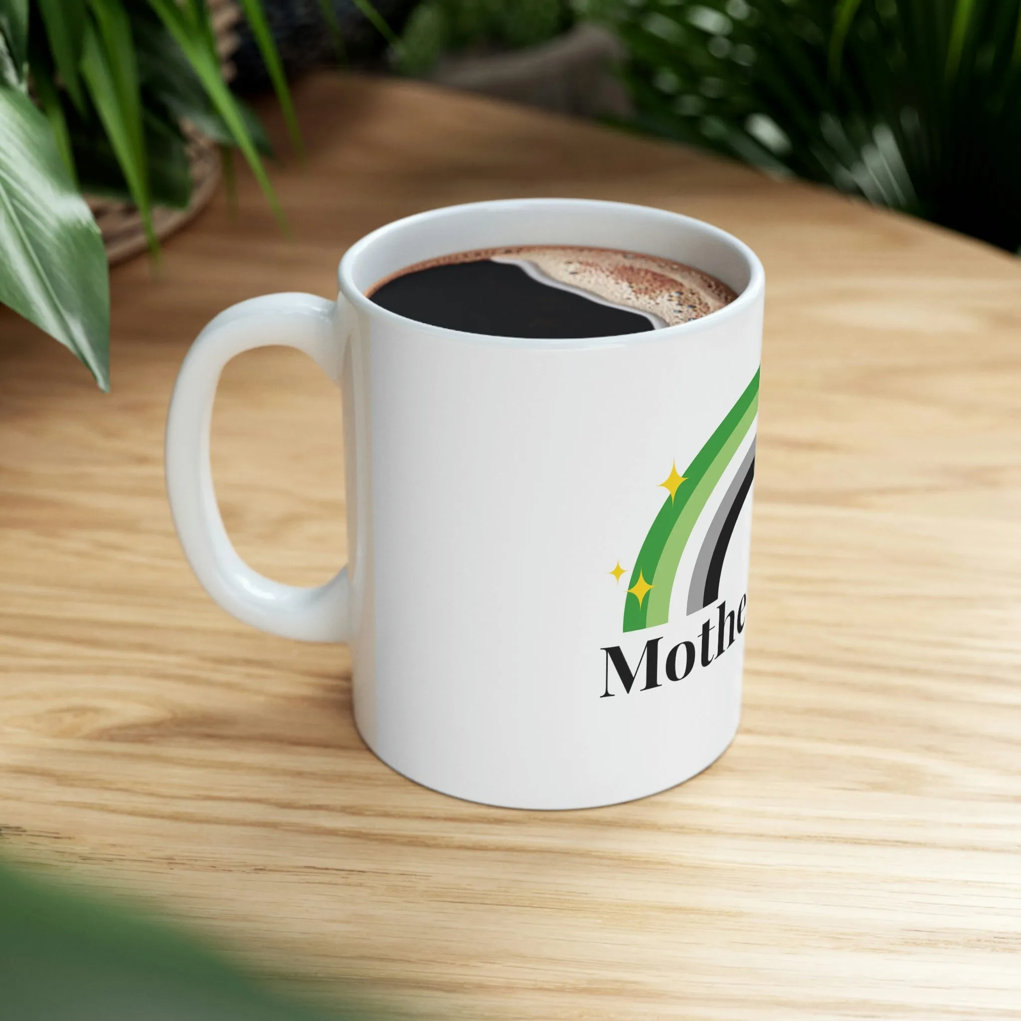 Aromantic Flag Ceramic Mug  - Mother's Day