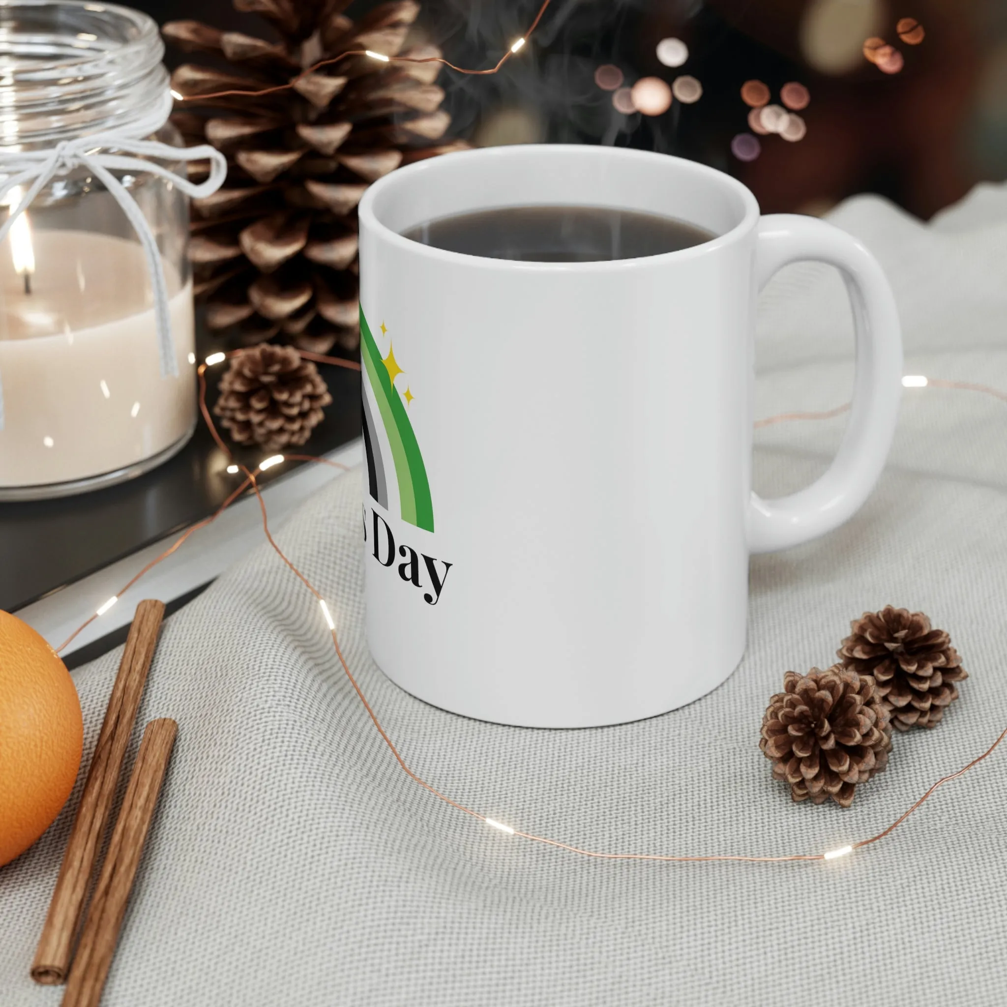 Aromantic Flag Ceramic Mug  - Mother's Day