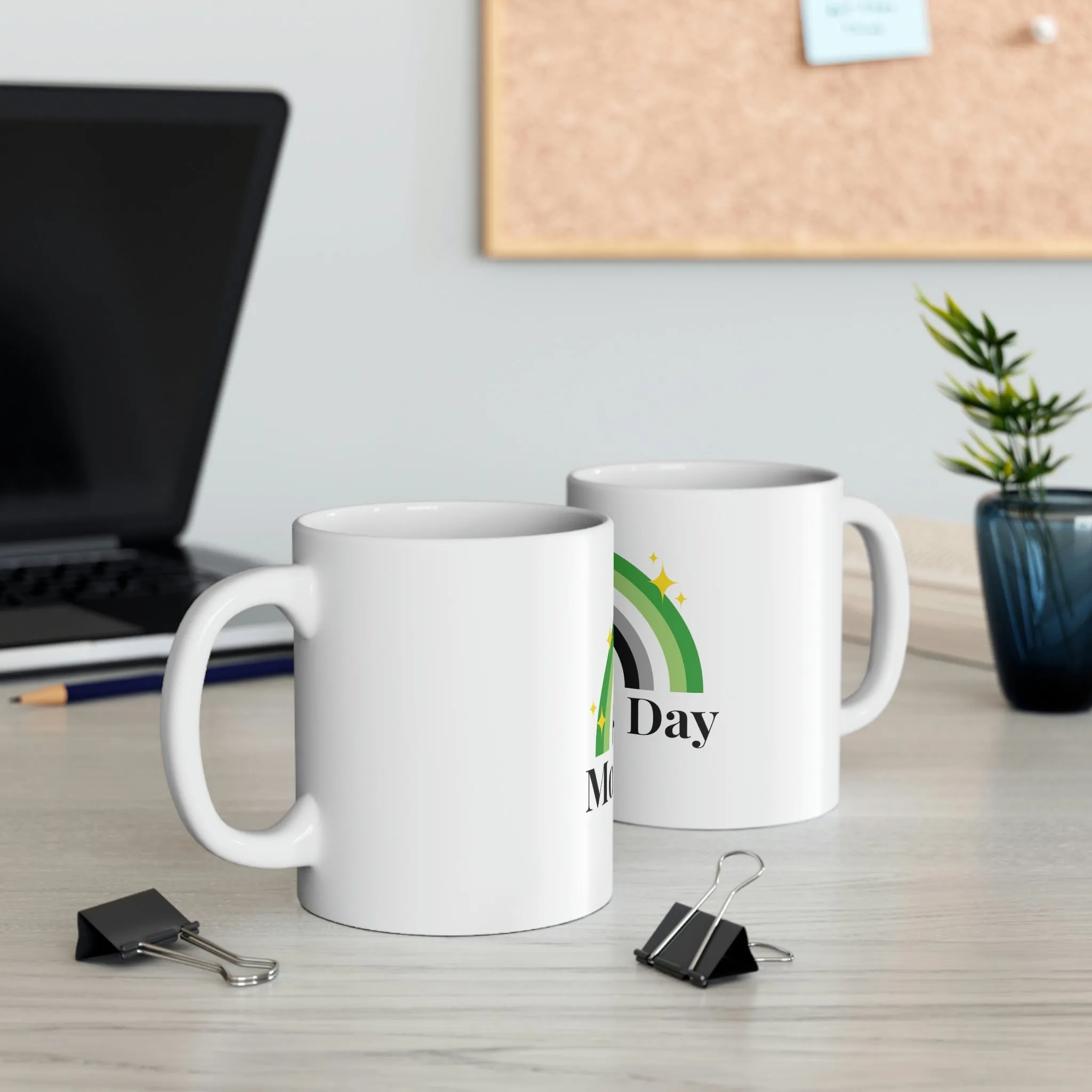 Aromantic Flag Ceramic Mug  - Mother's Day