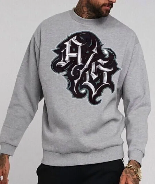 Art Society SIERRA SCRIPT CREW SWEATER GREY