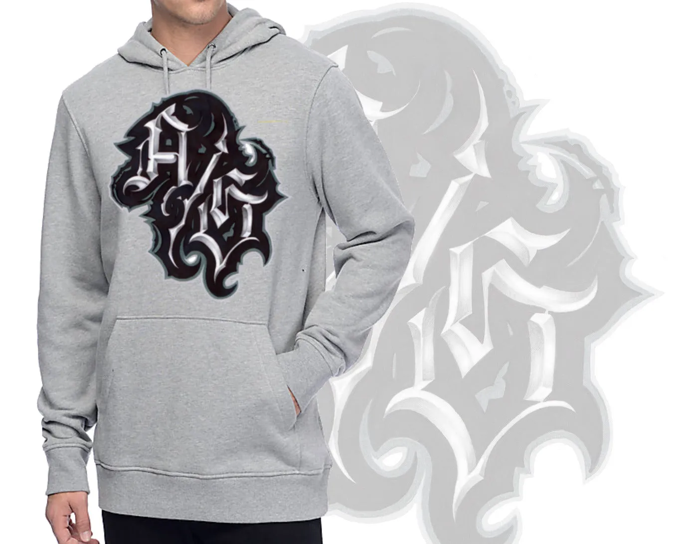 Art Society SIERRA SCRIPT HOODIE GREY
