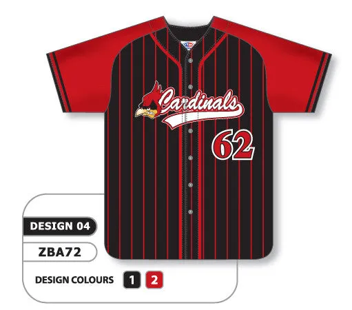 Athletic Knit Custom Sublimated Full Button Baseball Jersey Design 0904