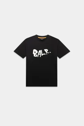 BALR. Logo Graffiti Box Fit T-Shirt Jet Black