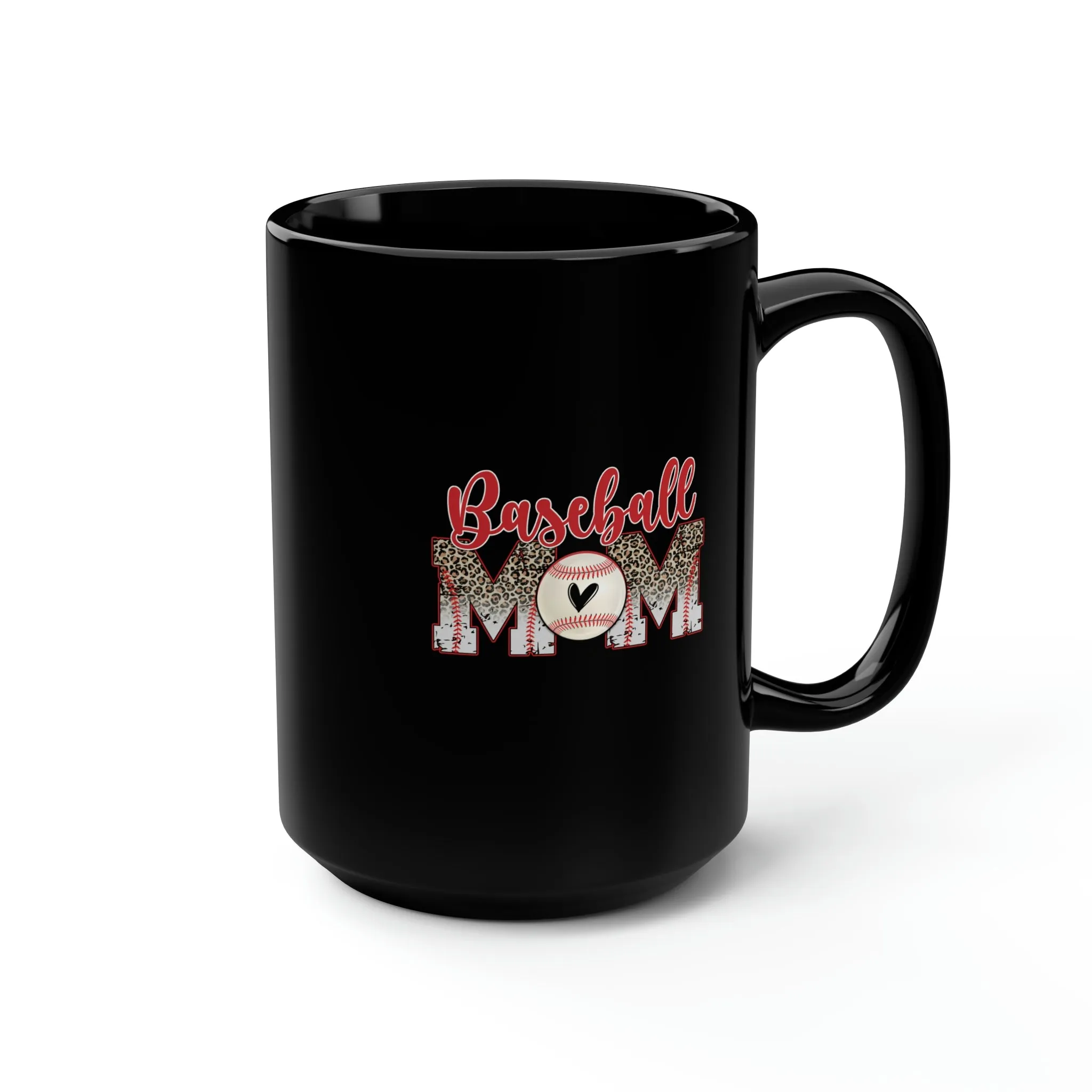 Baseball Mom 01 - Black Mug, 15oz