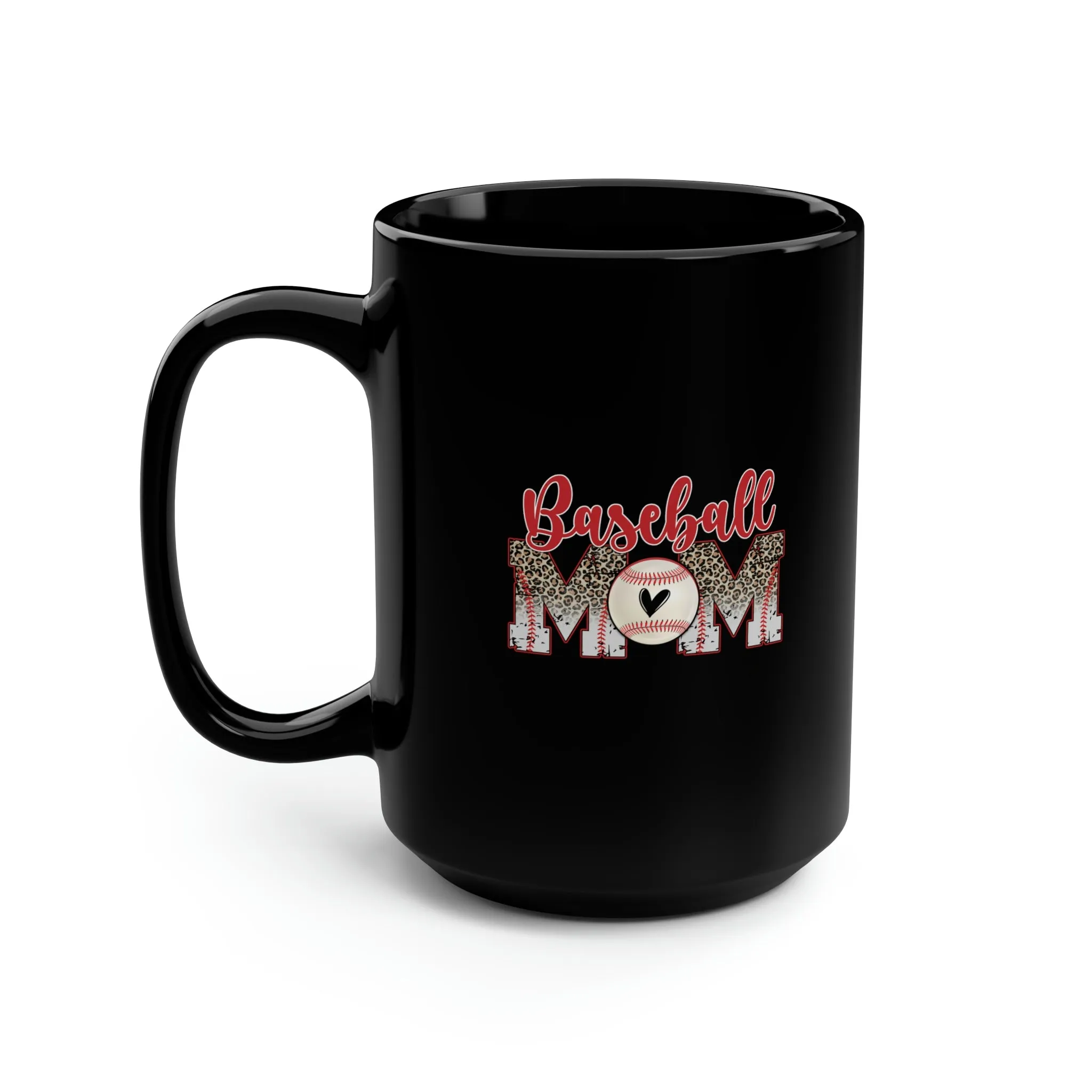 Baseball Mom 01 - Black Mug, 15oz