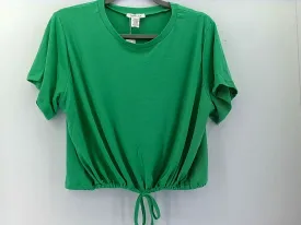Capella Women's Green Loose Fit Short Sleeve Top XLarge