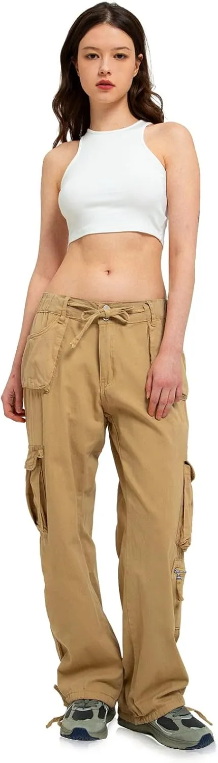 Cargo Pants Women Baggy Hiking Casual Cotton Military Tactical Army Combat Work Pants with 7 Pockets