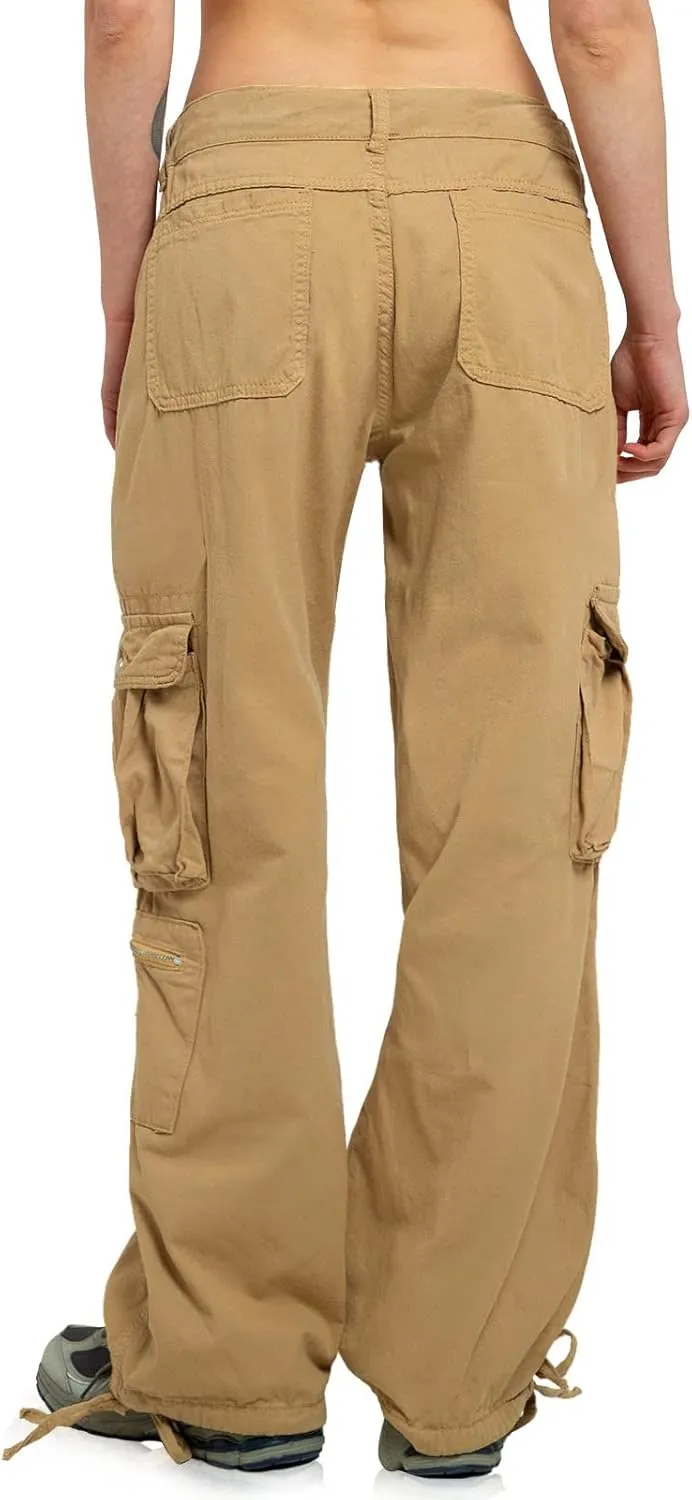 Cargo Pants Women Baggy Hiking Casual Cotton Military Tactical Army Combat Work Pants with 7 Pockets