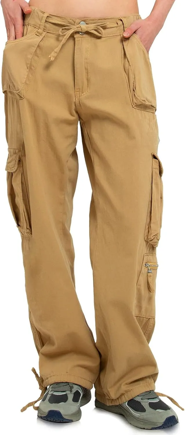 Cargo Pants Women Baggy Hiking Casual Cotton Military Tactical Army Combat Work Pants with 7 Pockets