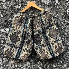 Casual retro street fashion shorts stitching loose sports overalls