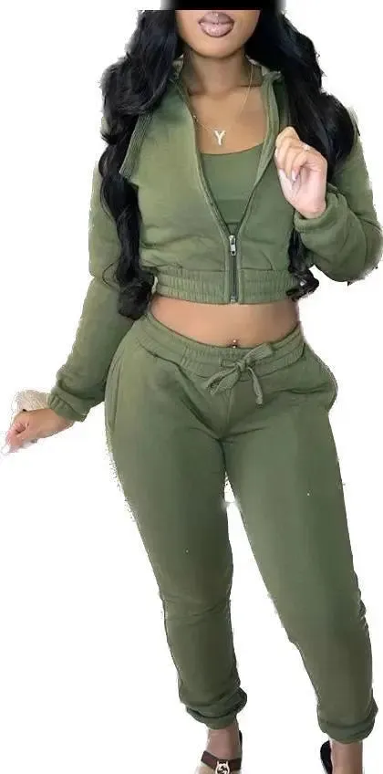 Cropped Top And Drawstring Pants cropped tops