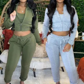 Cropped Top And Drawstring Pants cropped tops