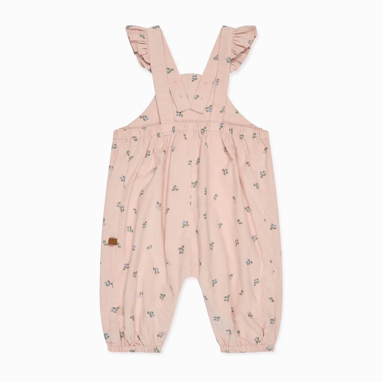 Floral Frilled Corduroy Overalls