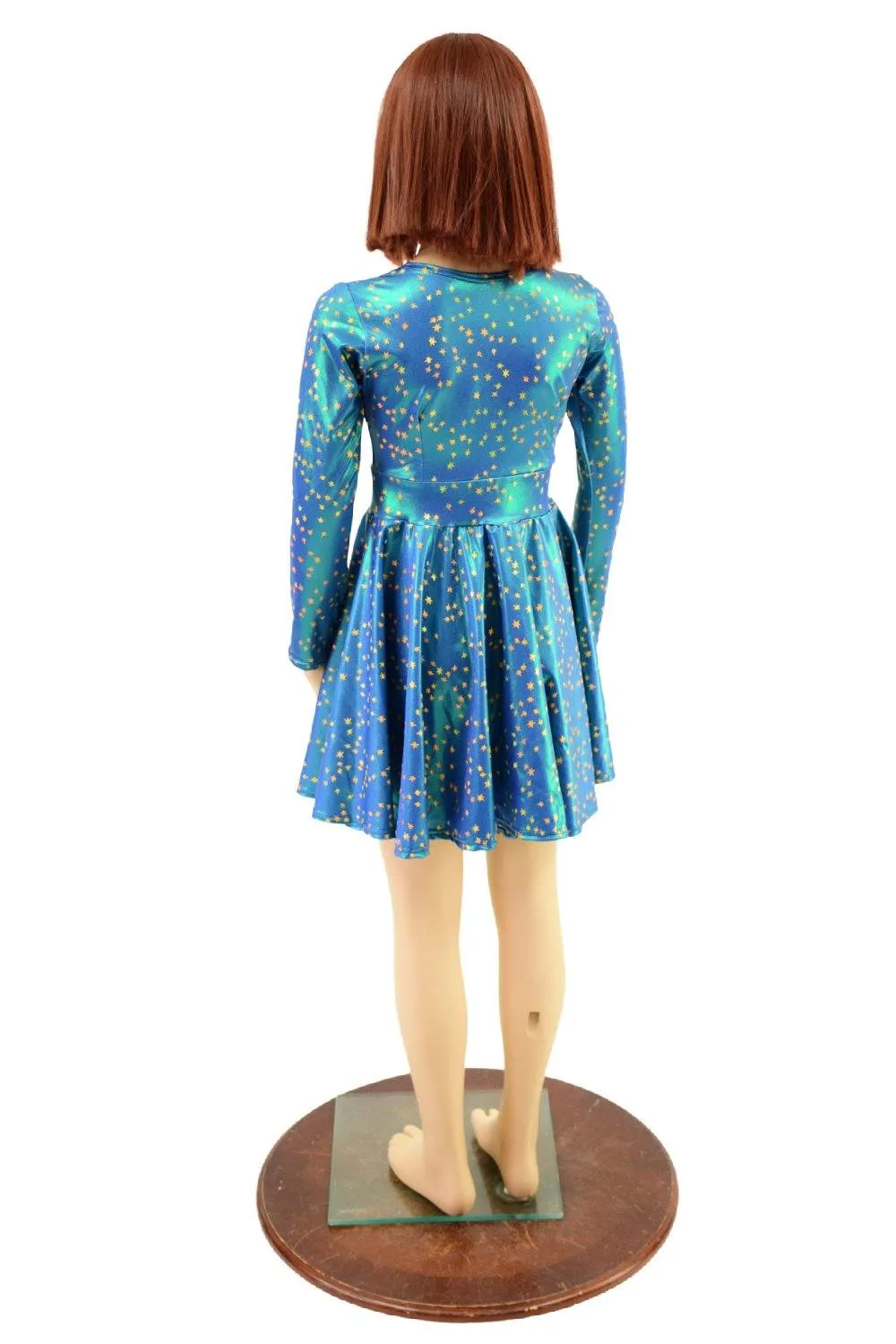 Girls Stardust Long Sleeve Skater Dress