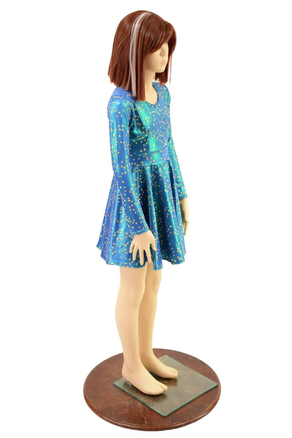 Girls Stardust Long Sleeve Skater Dress