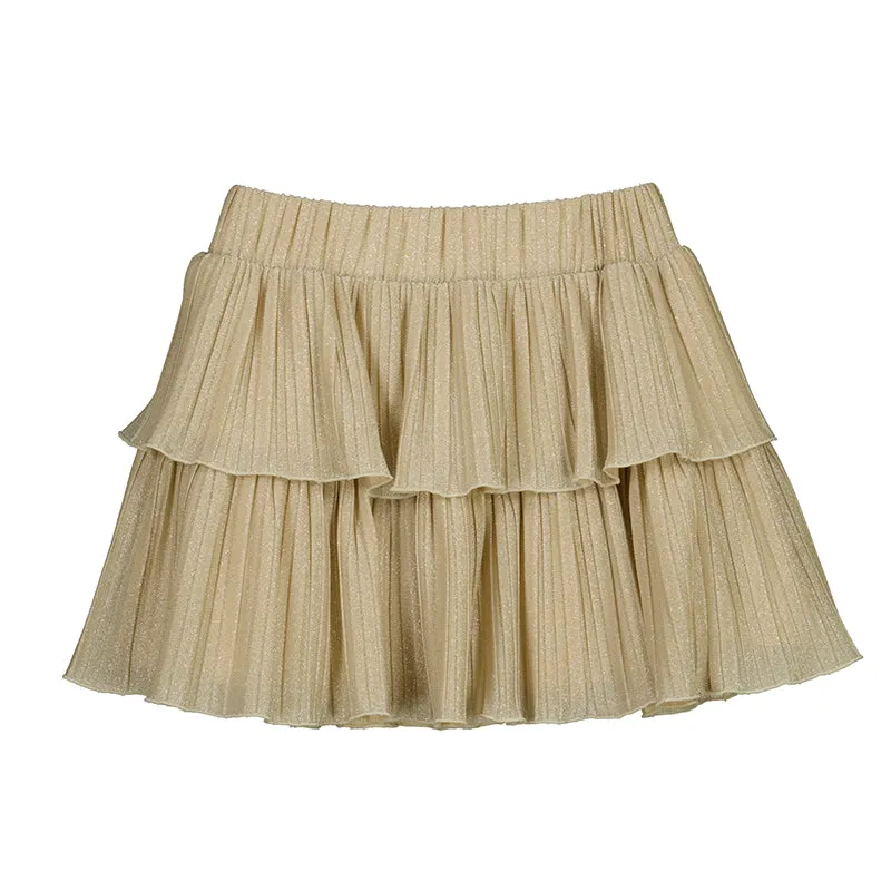 Golden Pleated Skirt