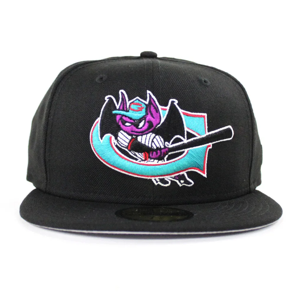 Greensboro Bats 1994-2004 New Era 59Fifty Fitted Hat (Black Gray Under Brim)