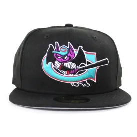 Greensboro Bats 1994-2004 New Era 59Fifty Fitted Hat (Black Gray Under Brim)