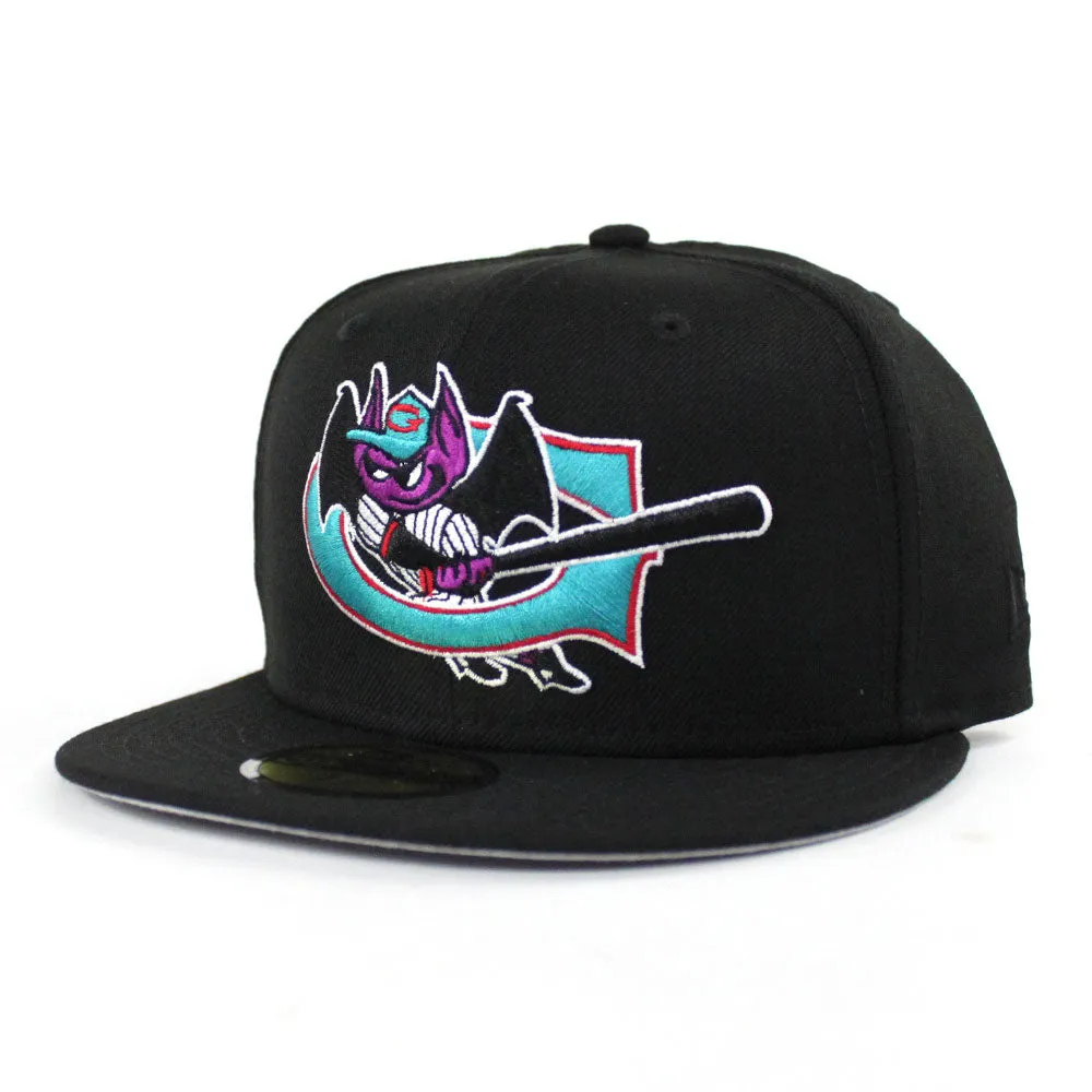 Greensboro Bats 1994-2004 New Era 59Fifty Fitted Hat (Black Gray Under Brim)