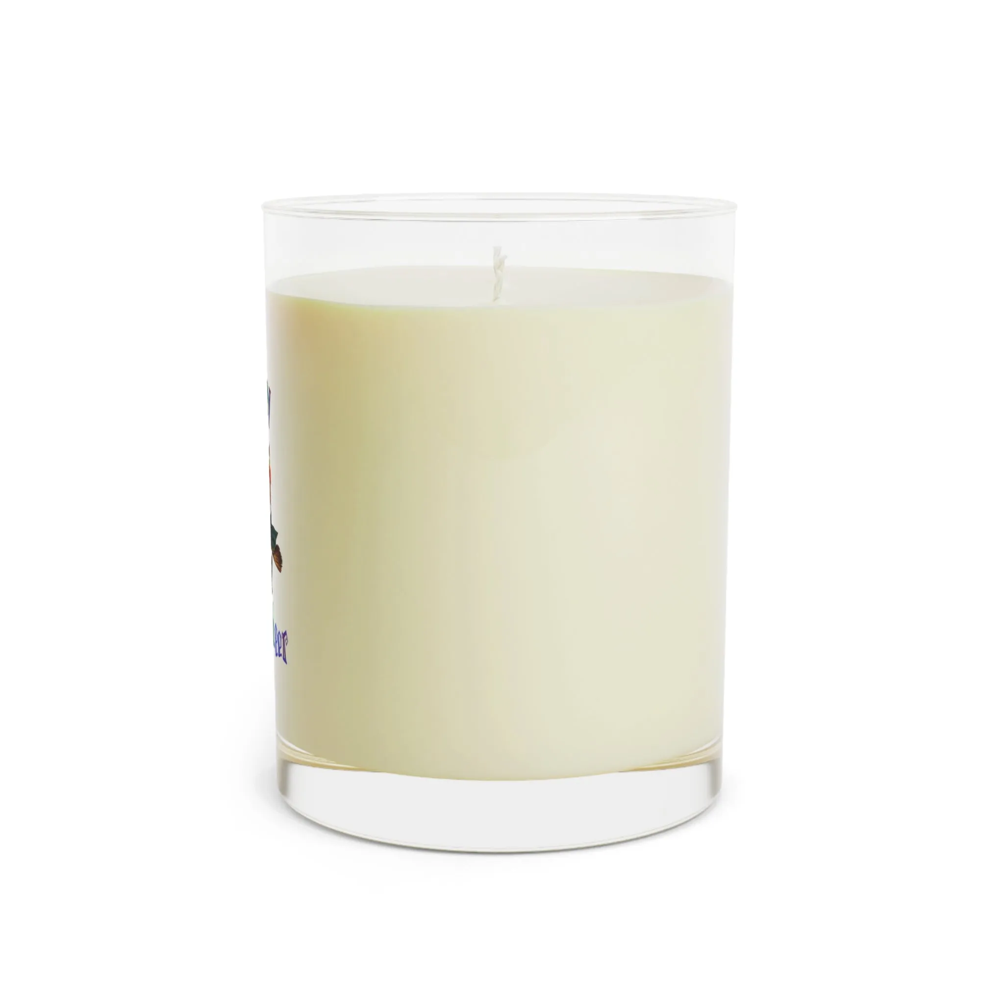 Halloween Scented Candle Full Glass, 11oz - Happy HallowQueer (White)