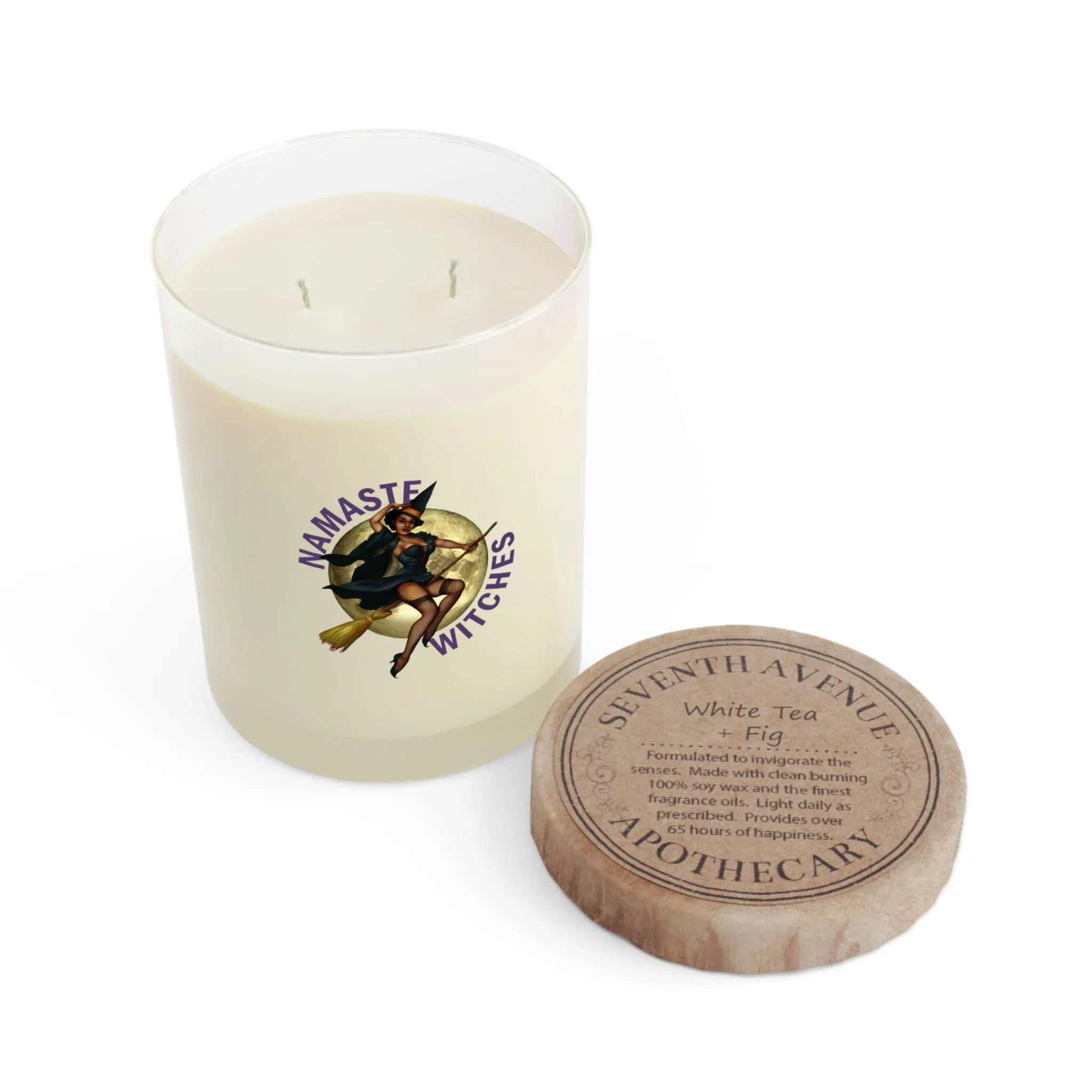 Halloween Scented Candle Full Glass, 11oz - Namaste Witches