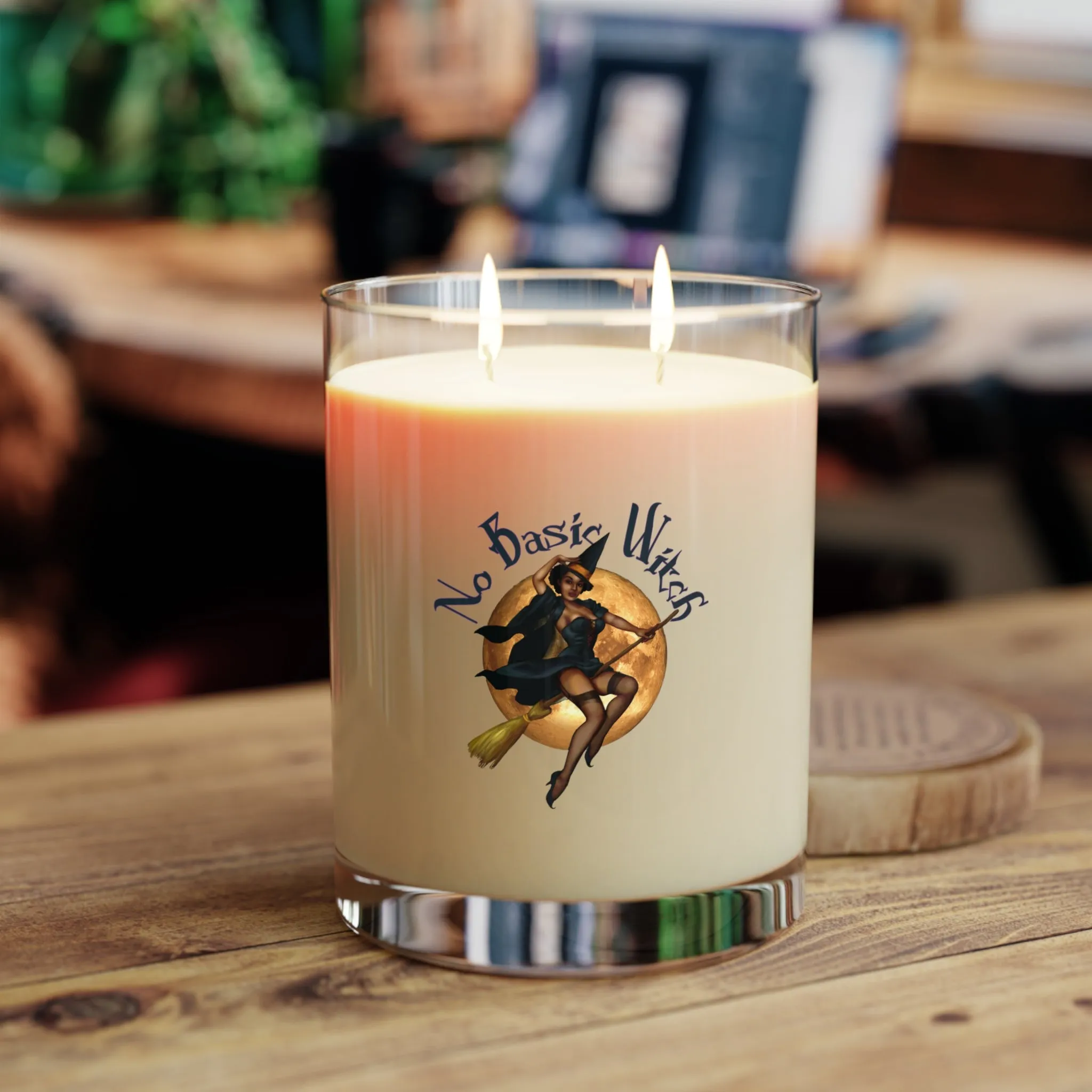 Halloween Scented Candle Full Glass, 11oz - No Basic Witch