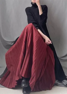 Handmade Mulberry Exra Large Hem Cotton Pleated Skirt Spring