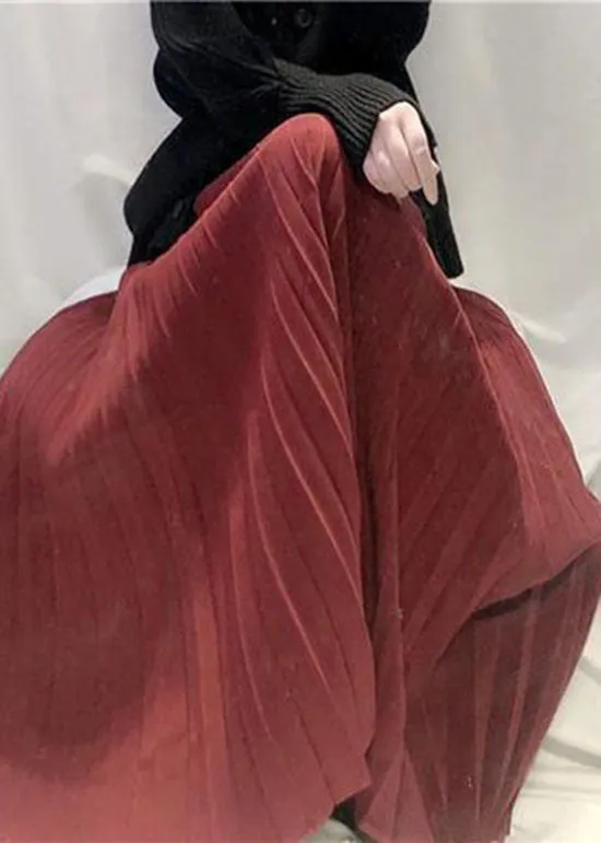 Handmade Mulberry Exra Large Hem Cotton Pleated Skirt Spring