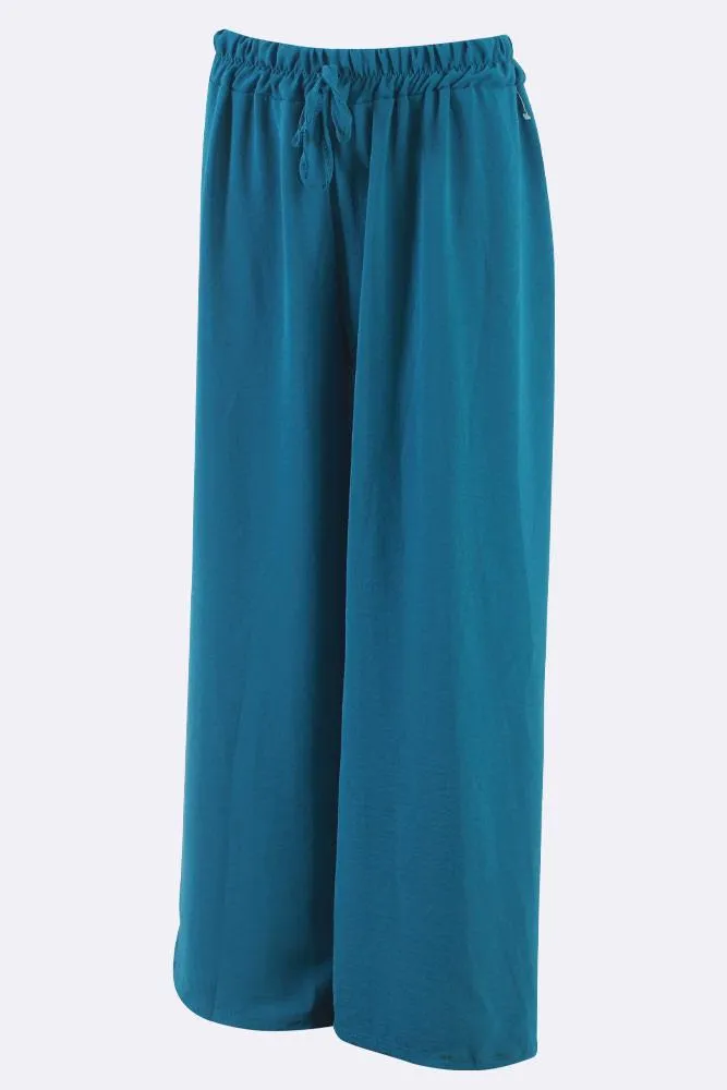 Italian Elastic Band Drawstring Palazzo Trouser
