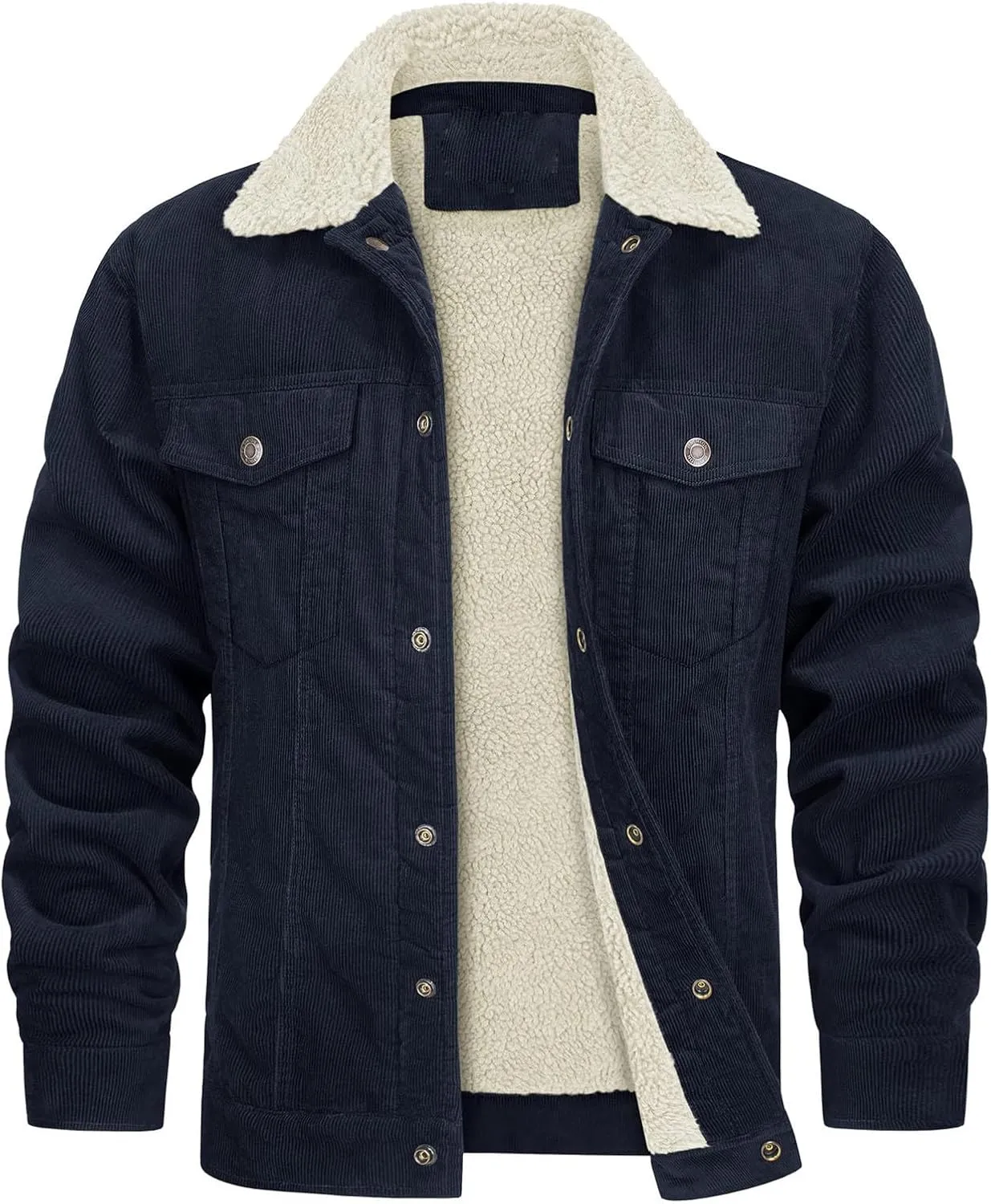 Men 2023 Winter Jean Jackets Warm Sherpa Fleeve Lined Denim Jacket Stylsh Retro Windbreaker Jean Coats Soft Outwear Overcoat