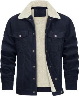 Men 2023 Winter Jean Jackets Warm Sherpa Fleeve Lined Denim Jacket Stylsh Retro Windbreaker Jean Coats Soft Outwear Overcoat
