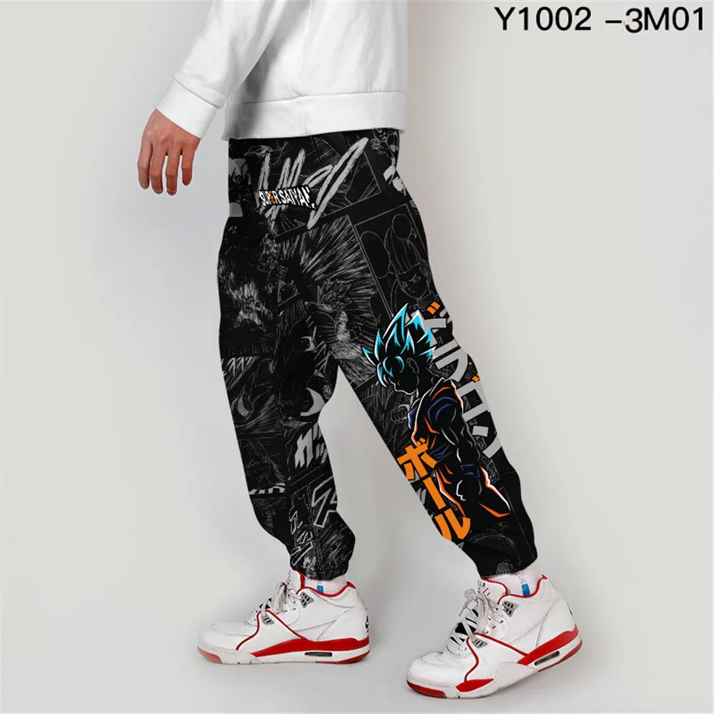 Men's casual loose cropped trousers overalls