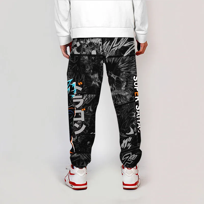 Men's casual loose cropped trousers overalls