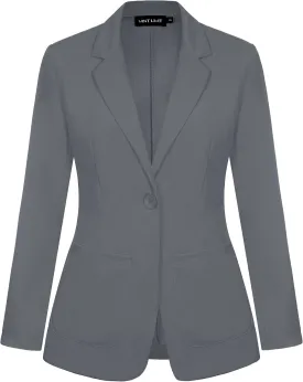 MINTLIMIT Blazers for Women Casual Long Sleeve Open Front Cardigan Button Work Office Blazers Jackets with Pockets