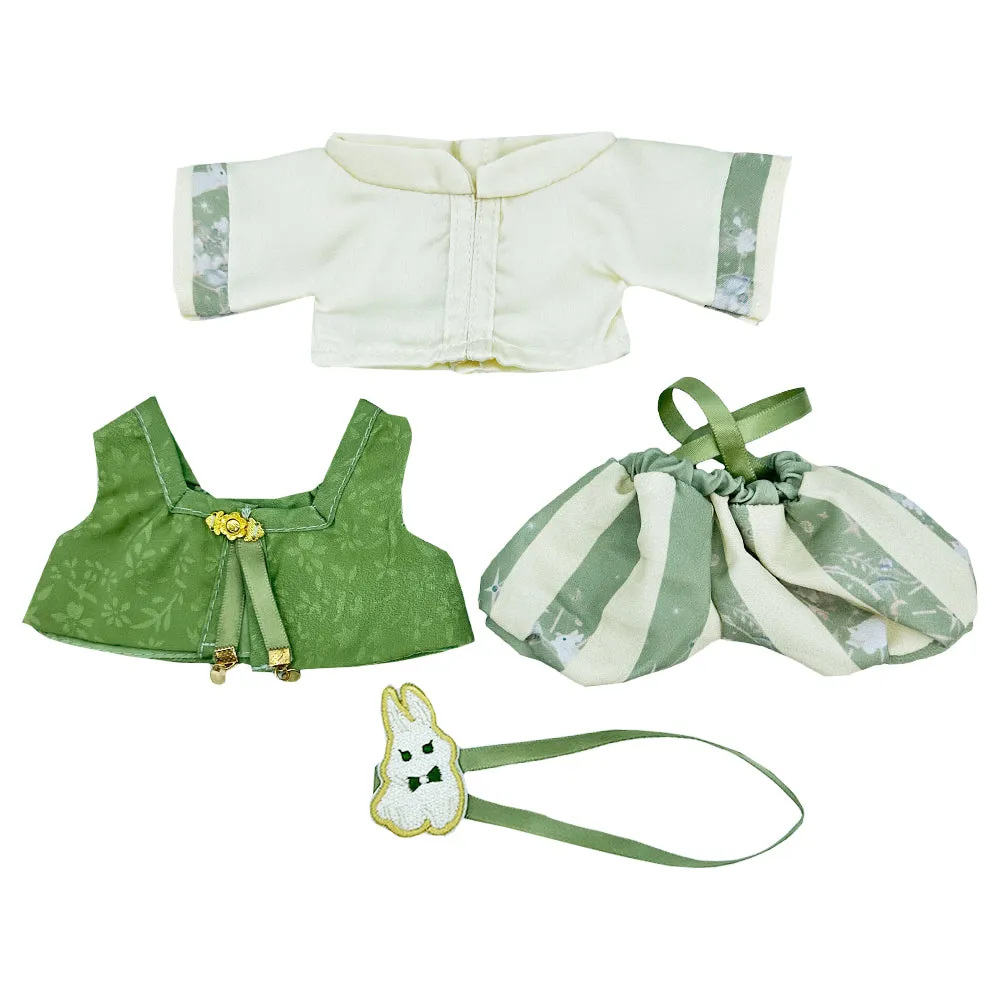 niannyyhouse 20cm Plush Doll Clothes Coat Vest Overalls Backpack Hanfu Ancient Style Suit 8in Doll Dressup
