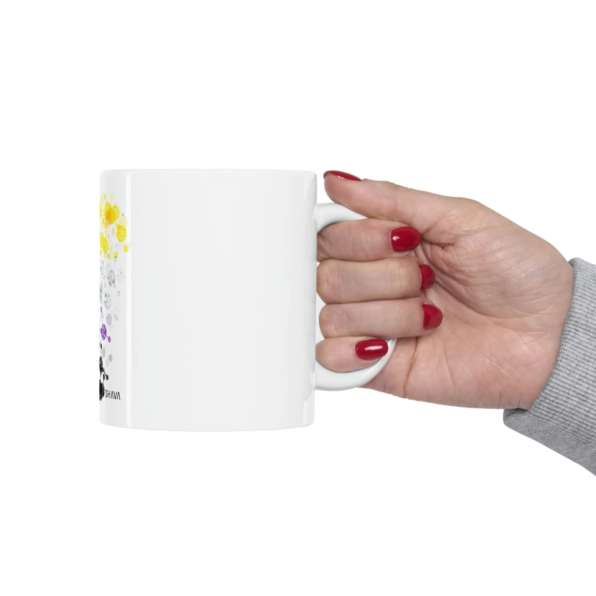Nonbinary Flag Ceramic Mug Key West Pride - Rainbow Is In My DNA