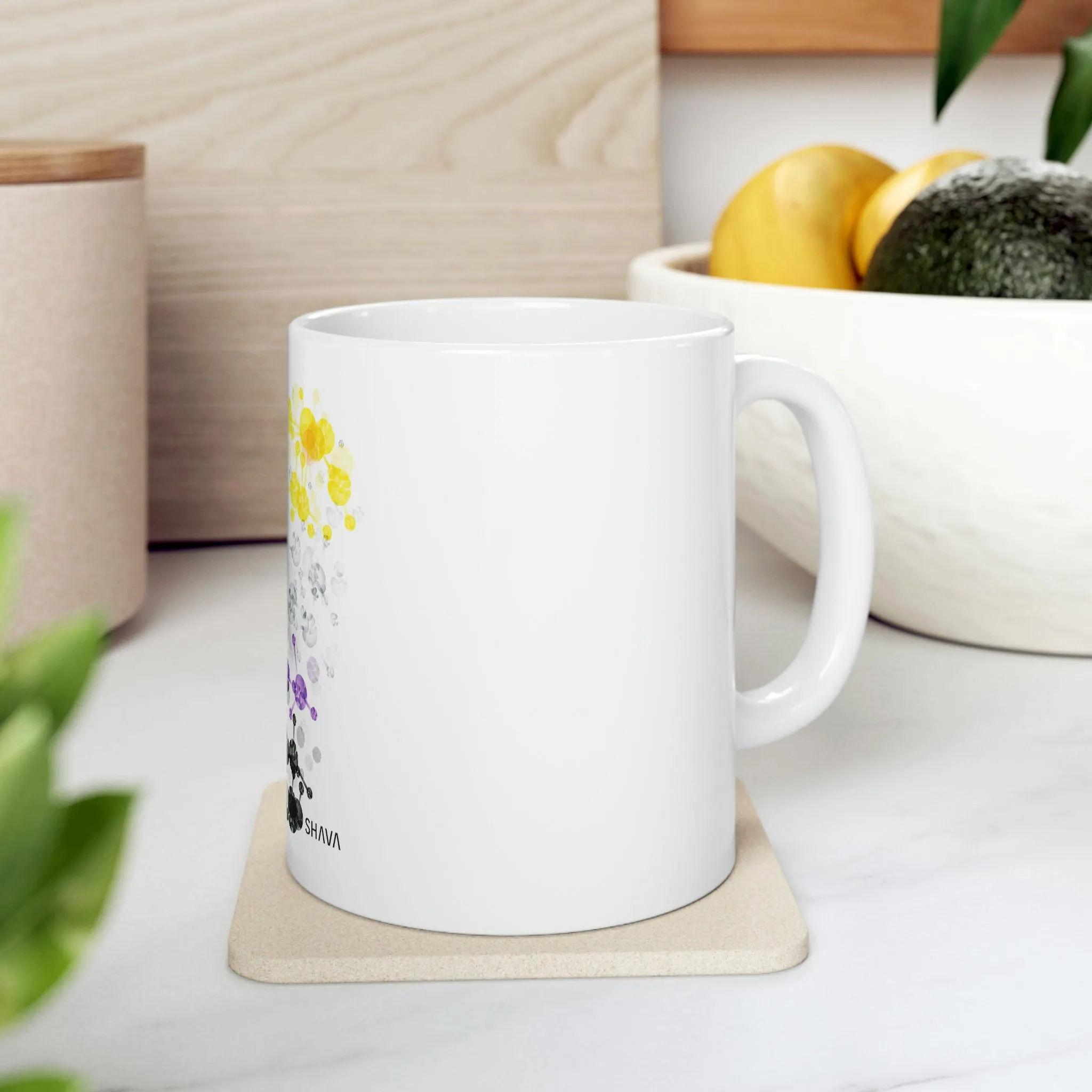 Nonbinary Flag Ceramic Mug Key West Pride - Rainbow Is In My DNA