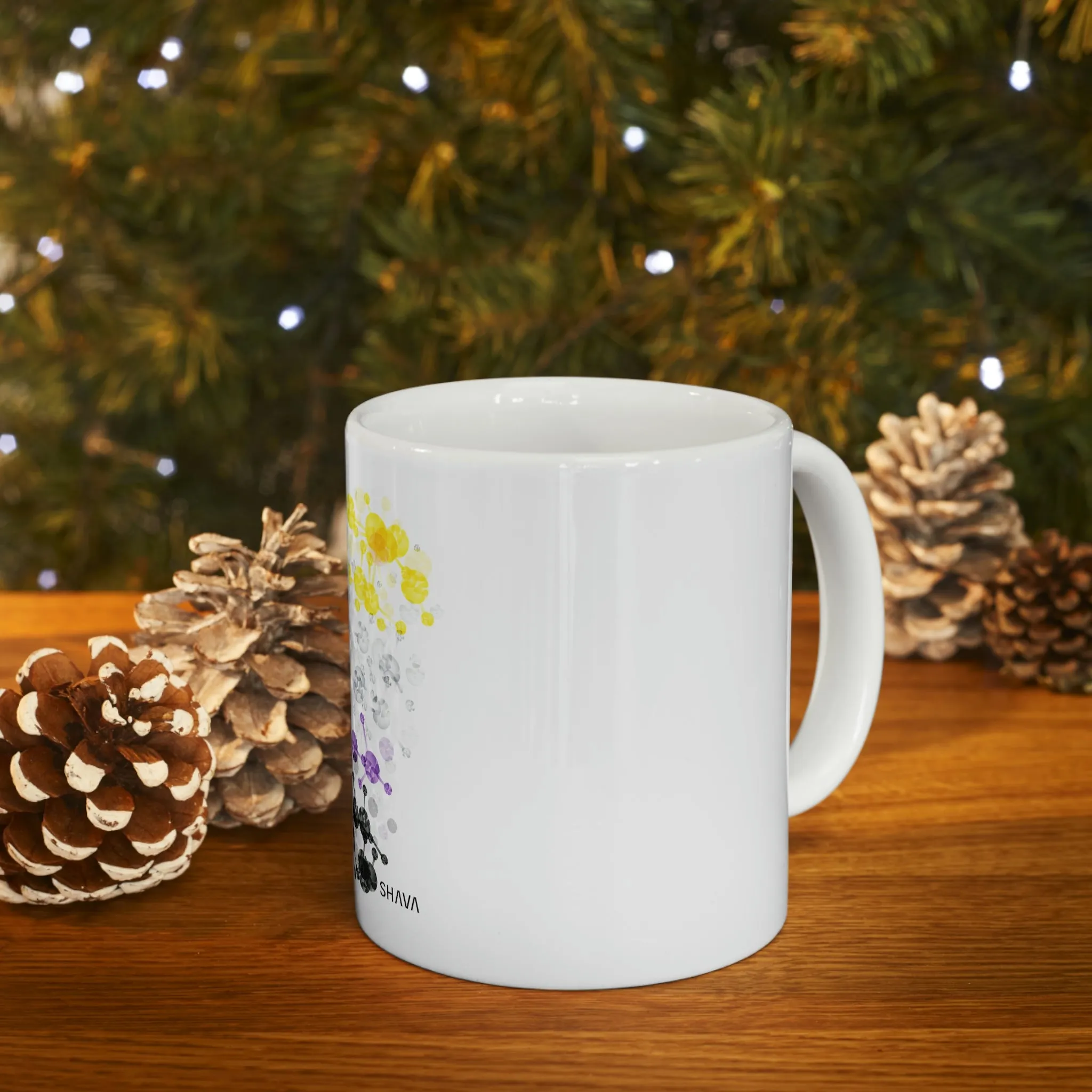 Nonbinary Flag Ceramic Mug Key West Pride - Rainbow Is In My DNA