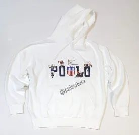Nwt Polo Big & Tall White Chariot Stadium Pullover Hoodie